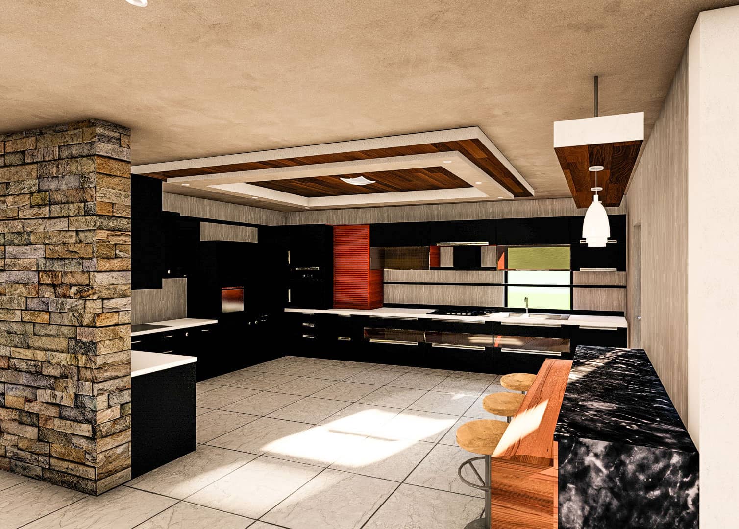 Emkay architecture wooden kitchen design