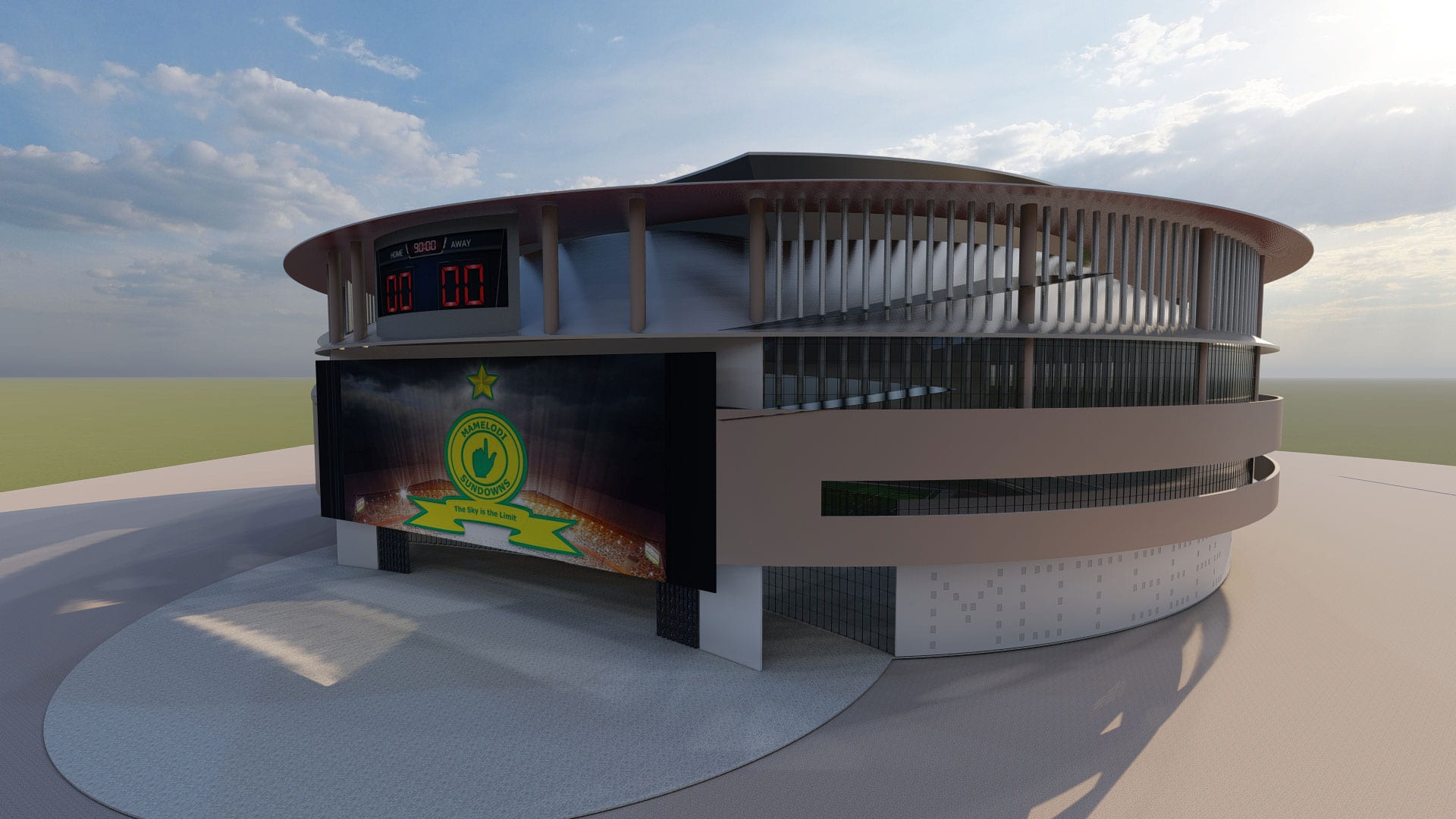 Mamelodi Sundowns FC Stadium Side View
